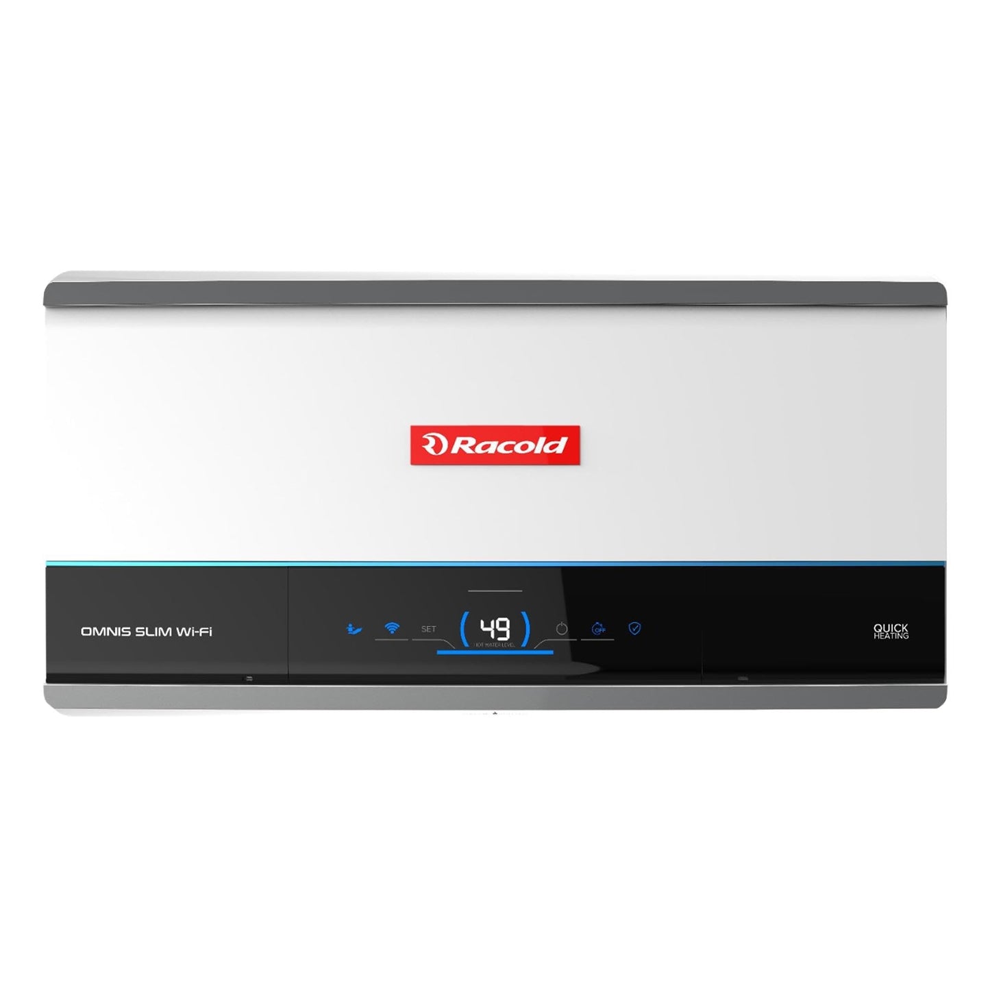 Racold Omnis Slim 15L Horizontal Energy Efficient Storage Water Heater (Geyser) With Free Standard Installation & Pipes |Italian Design| Shower Ready Indicator | Suitable For High Rise Buildings