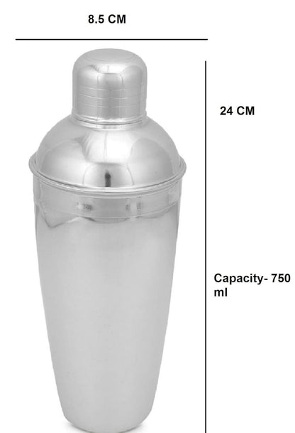 Dynore Delux Stainless Steel Cocktail Shaker - 750 ML