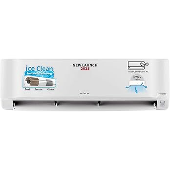 HITACHI 1.5 TON 5 STAR TOUSHI PLUS 5200XL INVERTER SPLIT AC- R32 - (WHITE, 2023 MODEL- RAS.E518PCAIBS)