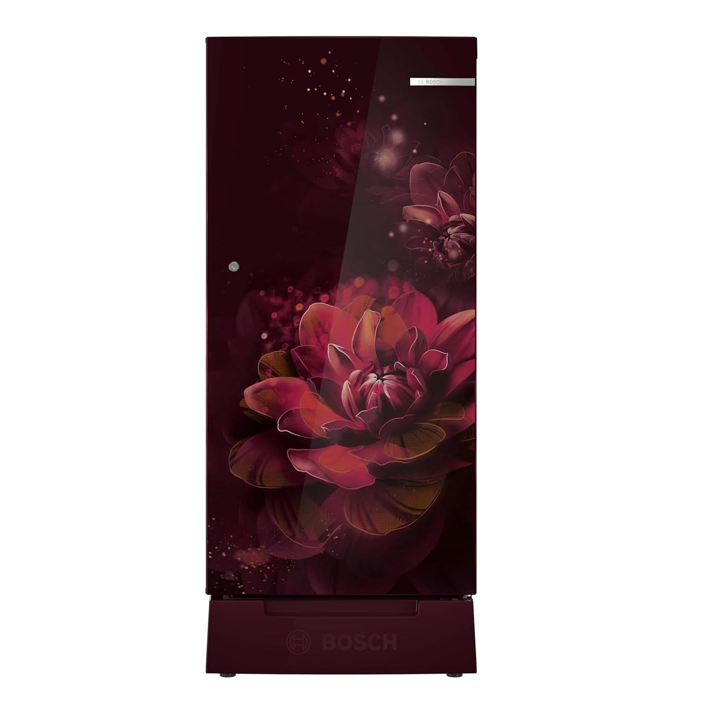 Bosch 187 L, 3 Star, Single Door Refrigerator with Industry's largest base drawer, vegetable box* & Beverage space (CST18W23PI, Wine Flower) 18 Hr Cooling Retention, 2.5x Cooling, Inverter compressor