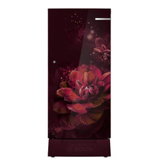 Bosch 187 L, 3 Star, Single Door Refrigerator with Industry's largest base drawer, vegetable box* & Beverage space (CST18W23PI, Wine Flower) 18 Hr Cooling Retention, 2.5x Cooling, Inverter compressor