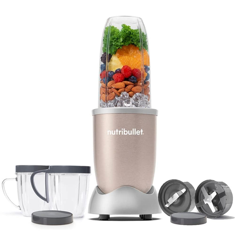 Nutribullet Pro 900W Slate, 12 Pcs Set, USA #1 Mixer/Grinder/Smoothie Maker, "The Original Nutribullet", Best Blender, Food Processor, 3 Unbreakable Jars, 2 Blade Sets(Wet & Dry), 900W, 2 Yrs Warranty