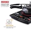 USHA Cookjoy Radiant Induction Cooktop 1600 Watts Cj1600Wwp with Keep Warm Option and 6 Indian Pre-Set Menu (Black)
