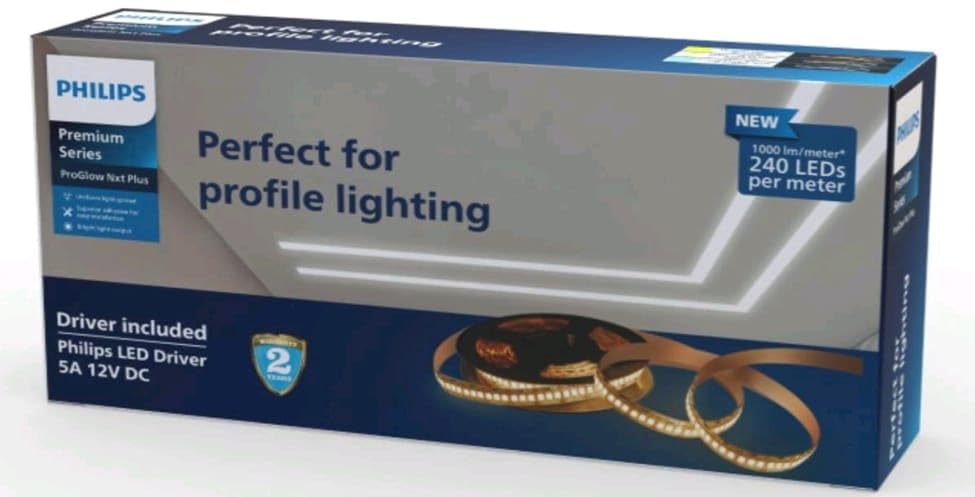 Philips 240 LED's/m 11 watts/m Profile Light with Driver for Ceiling