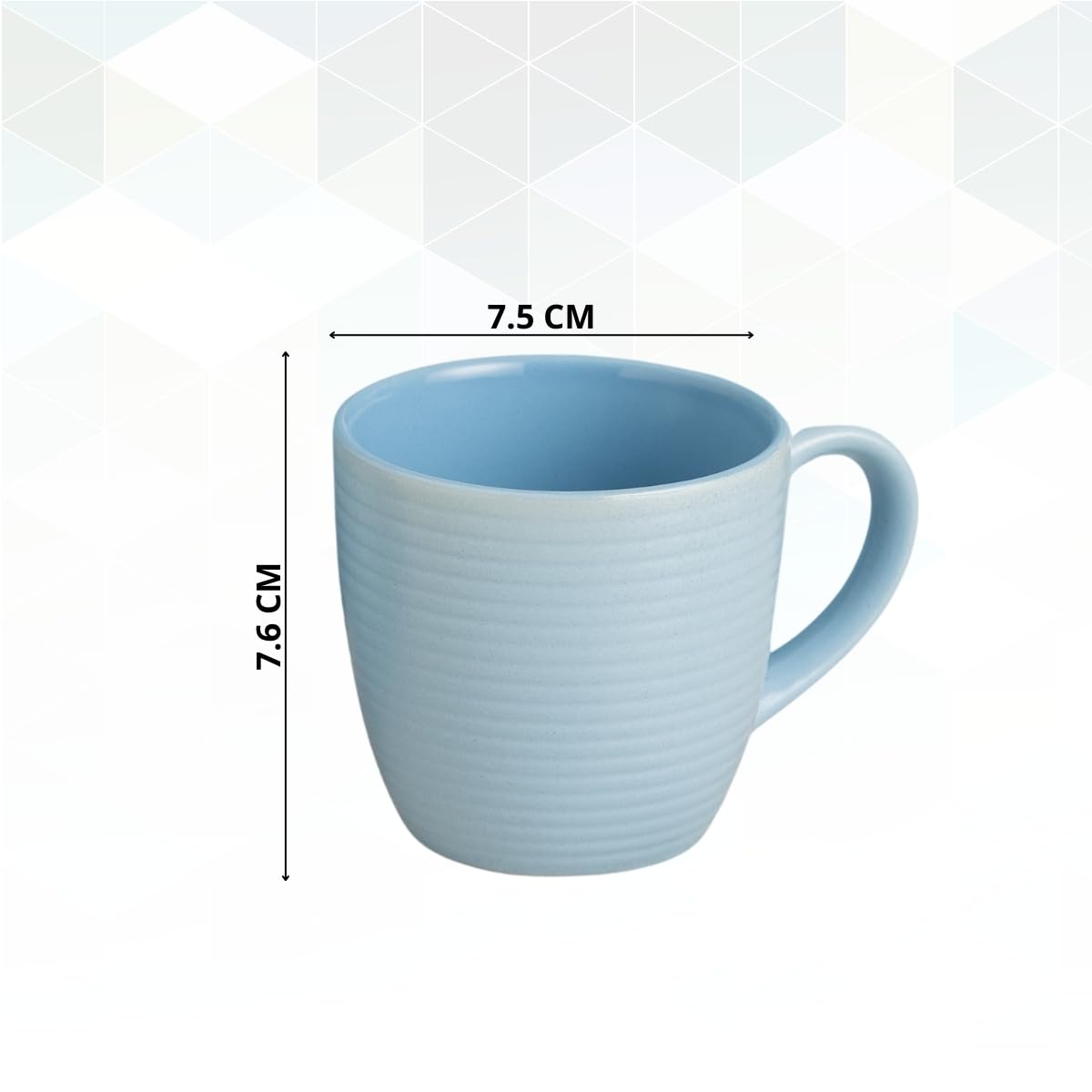 Clay Craft Fine Ceramic Horizon Blue Cups & Saucer, Set of 12, Cups for Tea & Coffee, Gift Set, Elegant Design for Home and Kitchen and Can Be Gifted to Your Loved Ones On Any Occassions