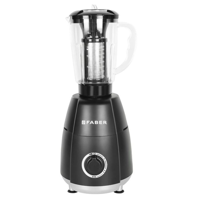 Faber Crown 800W Blender Mixer Grinder, 3 SS Clip Lock Jars + 1 PC jar || Low-Noise Copper Motor, up to 20000 RPM Speed 