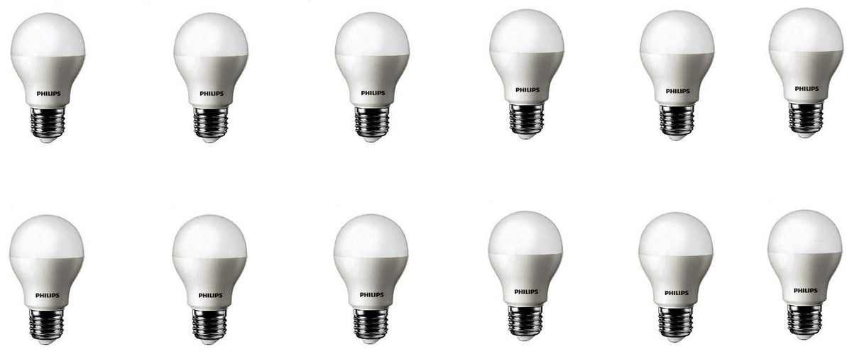 Philips Base E27 4-Watt LED Bulb (Cool Day Light/Crystal White) (Pack of 12)
