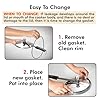 Hawkins Nechu Kitchen Pressure Cooker Gasket Sealing Ring, 2-3 Litre, Black Rubber, 100 mm