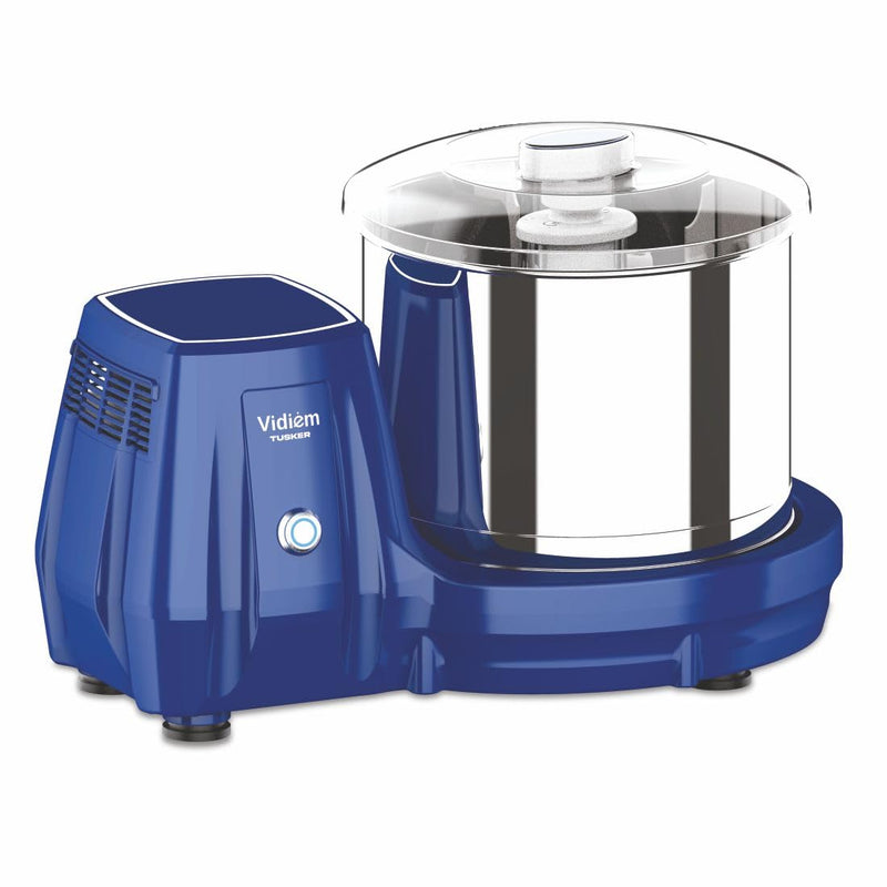 Vidiem Tusker 2.0L Table Top Wet Grinder | 200W Power Max Motor | Twin Wipers, Metal Chassis, Easy Lock | Stainless Stee