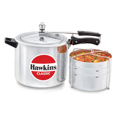 Hawkins Classic 3Liters(Wide)Aluminium Inner Lid Pressure Cooker(Silver)