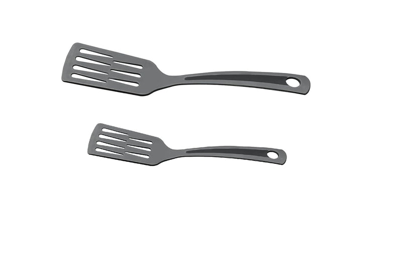 Dynore Premium Black Nylon Spatula Set of 2 – Heat Resistant Non-Stick Turner for Flipping, Mixing & Cooking