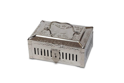 Dynore Premium Stainless Steel Pandan/Pan Masala Box with 6 Compartments | Multi-Purpose Storage for Mouth Freshener, Spices & Dry Fruits, 16x11.5x7 cm, Set Of -1 Pc