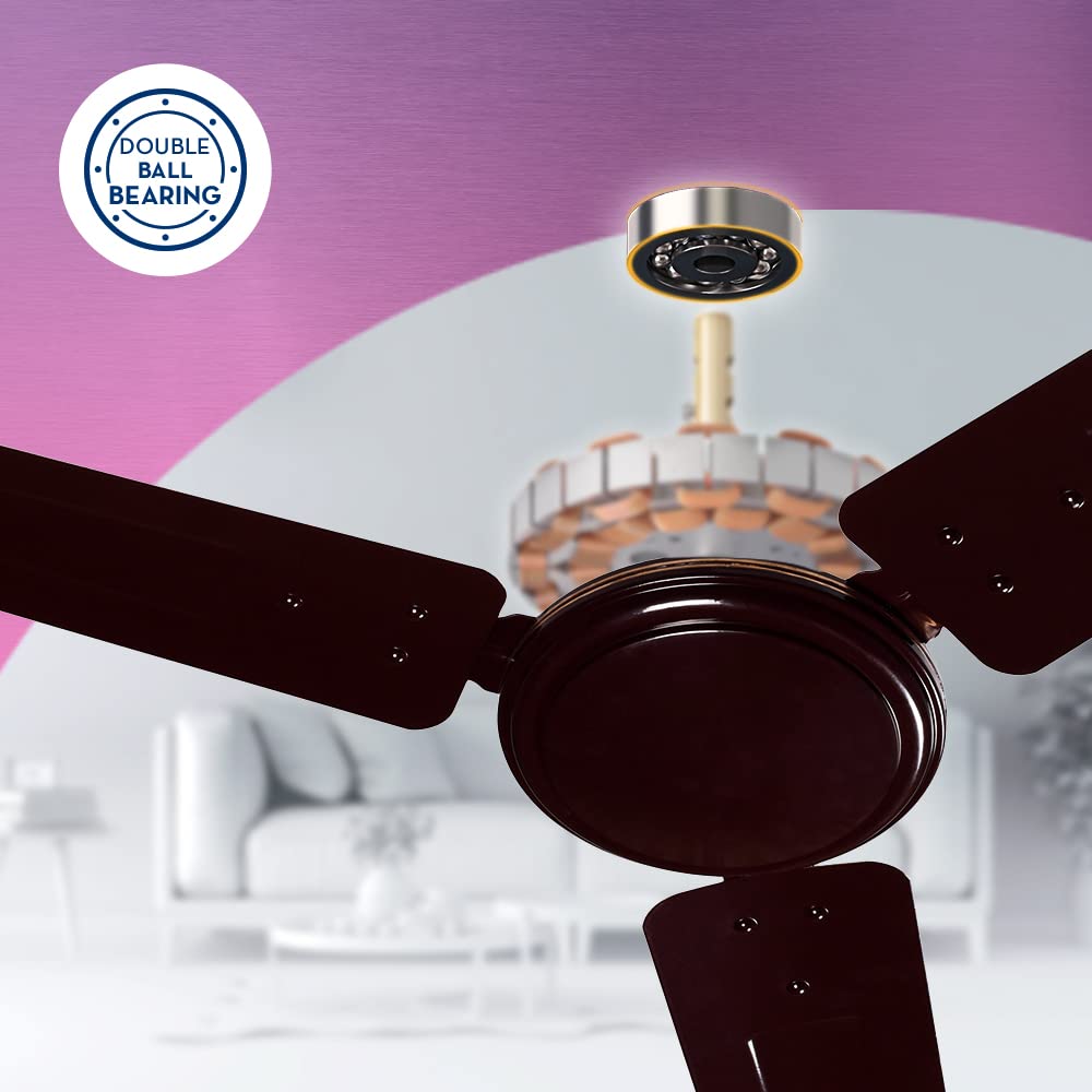 Crompton SUREBREEZE SEA SAPPHIRA 1200 mm Ceiling Fan for Home | BEE Star Rated Energy Efficient Fan | Superior Air Delivery | HighSpeed | 2 Years Warranty | (Lustre Brown), Pack of 1