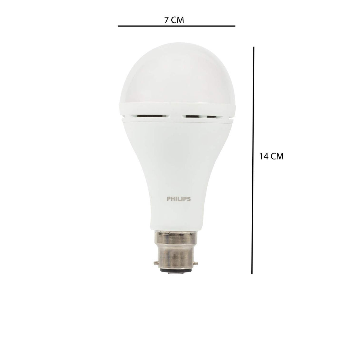 Philips Base B22 Inverter Bulb 9 and12 Watt Combo Rechargeable Emergency LED Bulb (Cool Daylight) - White (Pack of 2)