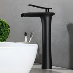 Plantex Designer Pure Brass High Neck Pillar Water Tap for Wash Basin/Single Handle Hot & Cold Basin Mixer (Black)-6