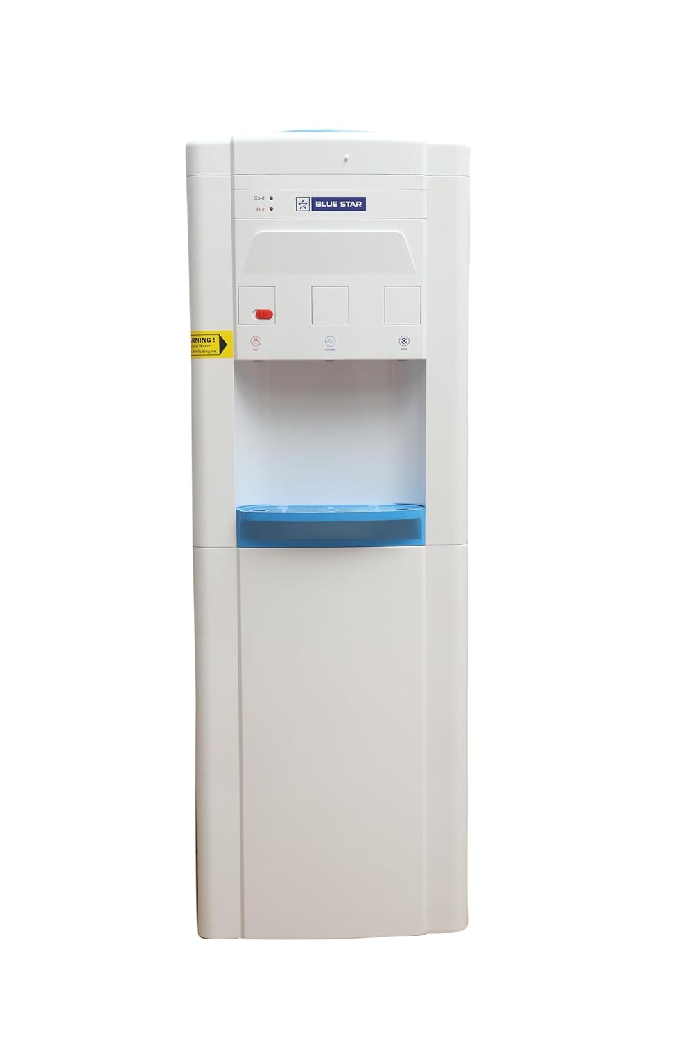 BLUE STAR Water Dispenser BWD3FMGA | Hot, Plain and Cold Water | Floor Mounted Without Cabinet, 2.5 Liter, White