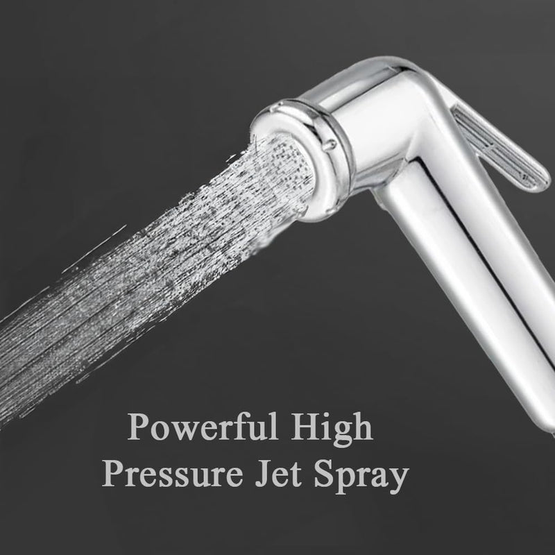 HOUZA Jaguar ABS Health Faucet Without Hose Pipe and Wall Hook | Jet Spray for Toilet | Jet Spray Gun | Health Faucet Gun Only (Chrome Finish)