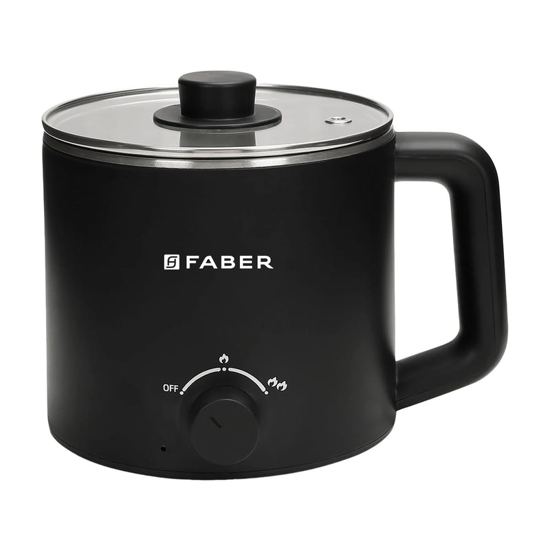 Faber 600W 1.6 liter Multi Cooker|Cool Touch Handle & Temperature Control Knob|Rapid Noodles & Spaghetti Cooker,Hot Soup