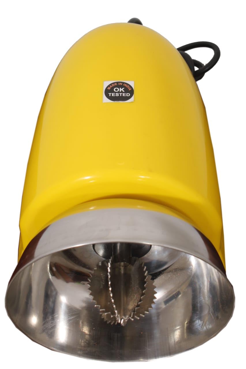 Sree Kitchen Equipments BEEMAX Domestic and Commercial Electric Coco Fast Grater Yellow Colour| 100 Watts, 750 RPM, 240V | Stainless Steel Blade | 2 Year Warranty | Perfect for Every House