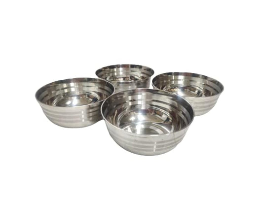 Dynore Stainless Steel Daal Bowl/Katori - Set of 4