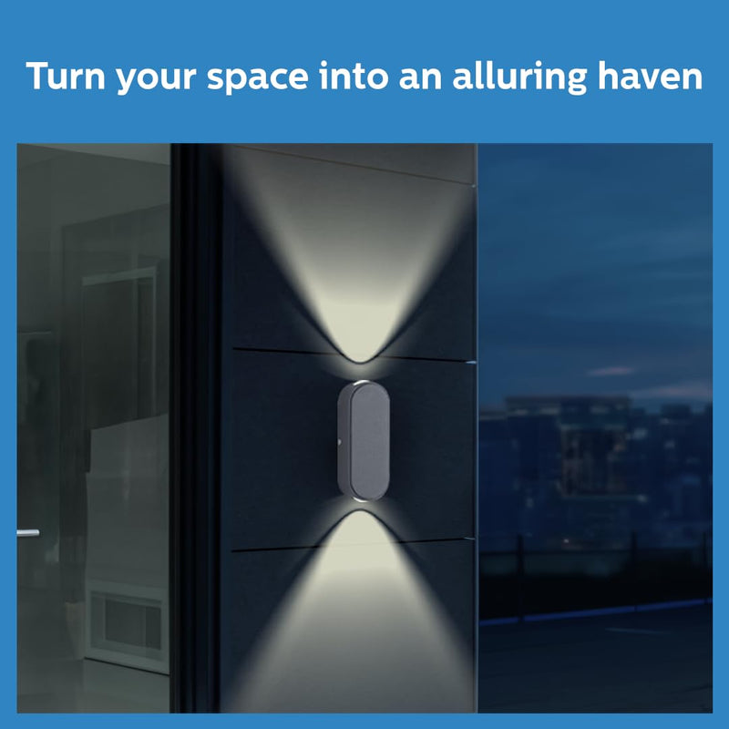 Philips Aluminium 7W 2-Way Decorative Wall Light