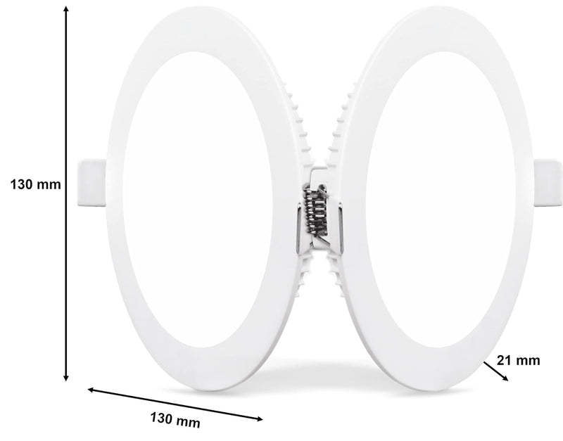 Philips Plastic 10W Round AP Plus UltraGlow LED DL Recessed LED Panel Ceiling Light (Pack of 1,Warm White) (929002627701-Pk1)