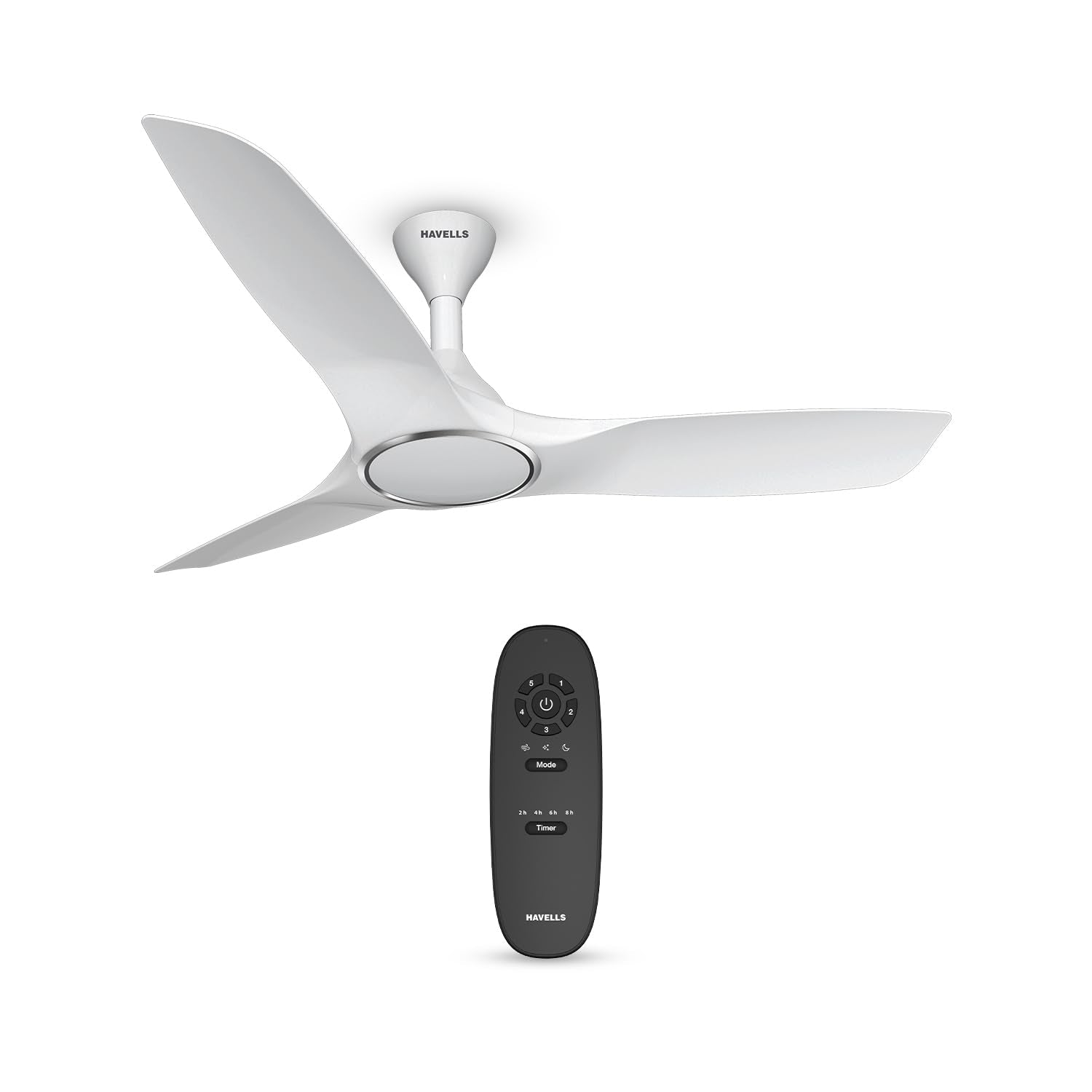 Havells 1250mm Stealth Underlight BLDC Ceiling Fan | Remote Controlled, High Air Delivery Fan | 5 Star Rated, Upto 60% Energy Saving, 2 Year Brand Warranty | (Pack of 1, Black)