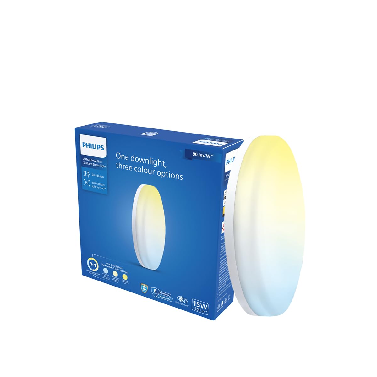 Philips 15W 3in1 AstraGlow Round Surface LED Panel Light