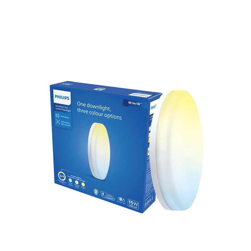 Philips 15W 3in1 AstraGlow Round Surface LED Panel Light
