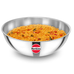 Hawkins 1.5 Litre Metro Kadhai, Triply Stainless Steel Induction Tasla, Silver (SSTA15)