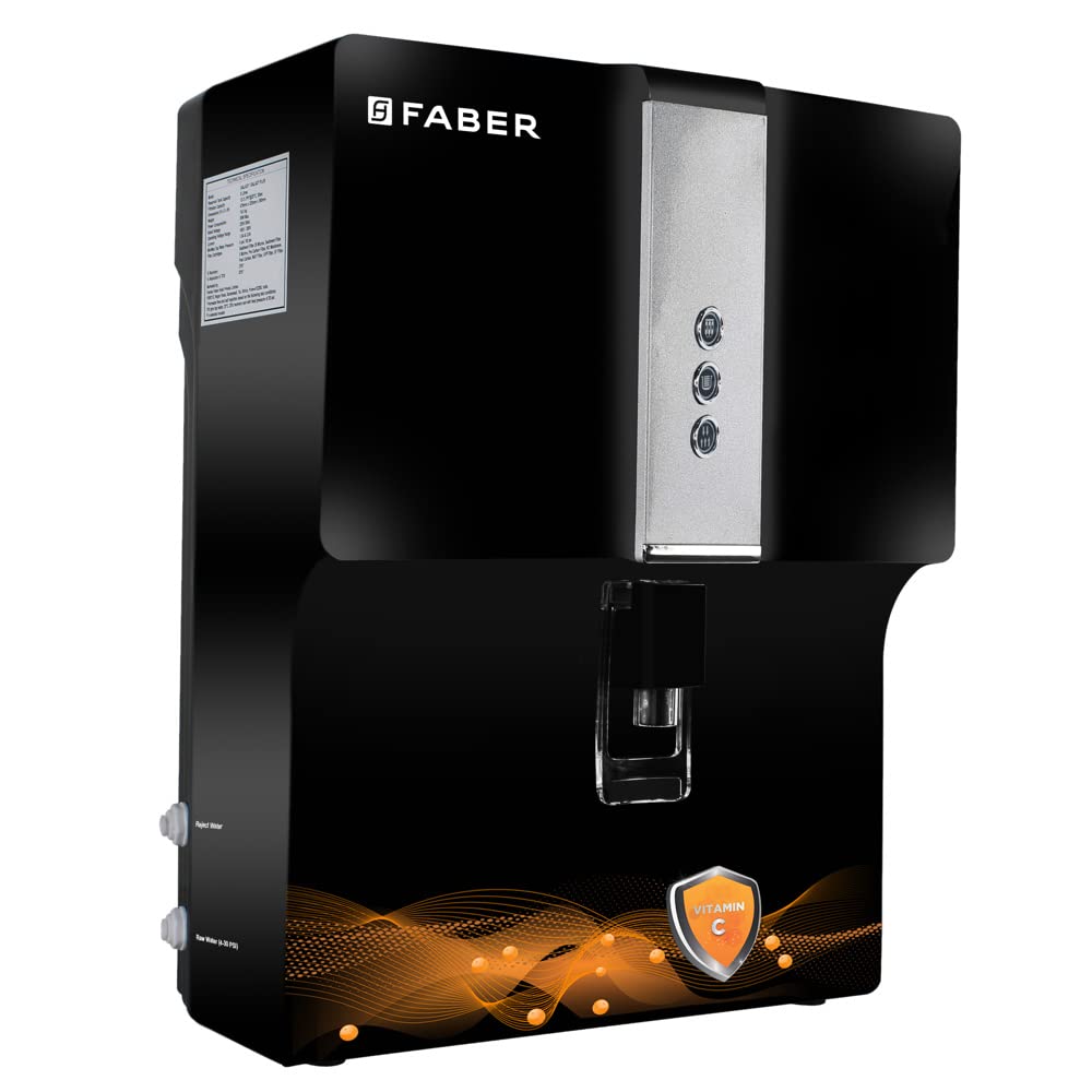 Faber RO+ MAT+Vitamin C,7 Liters Water purifier with 7Stage, Upto 2500 TDS, Black