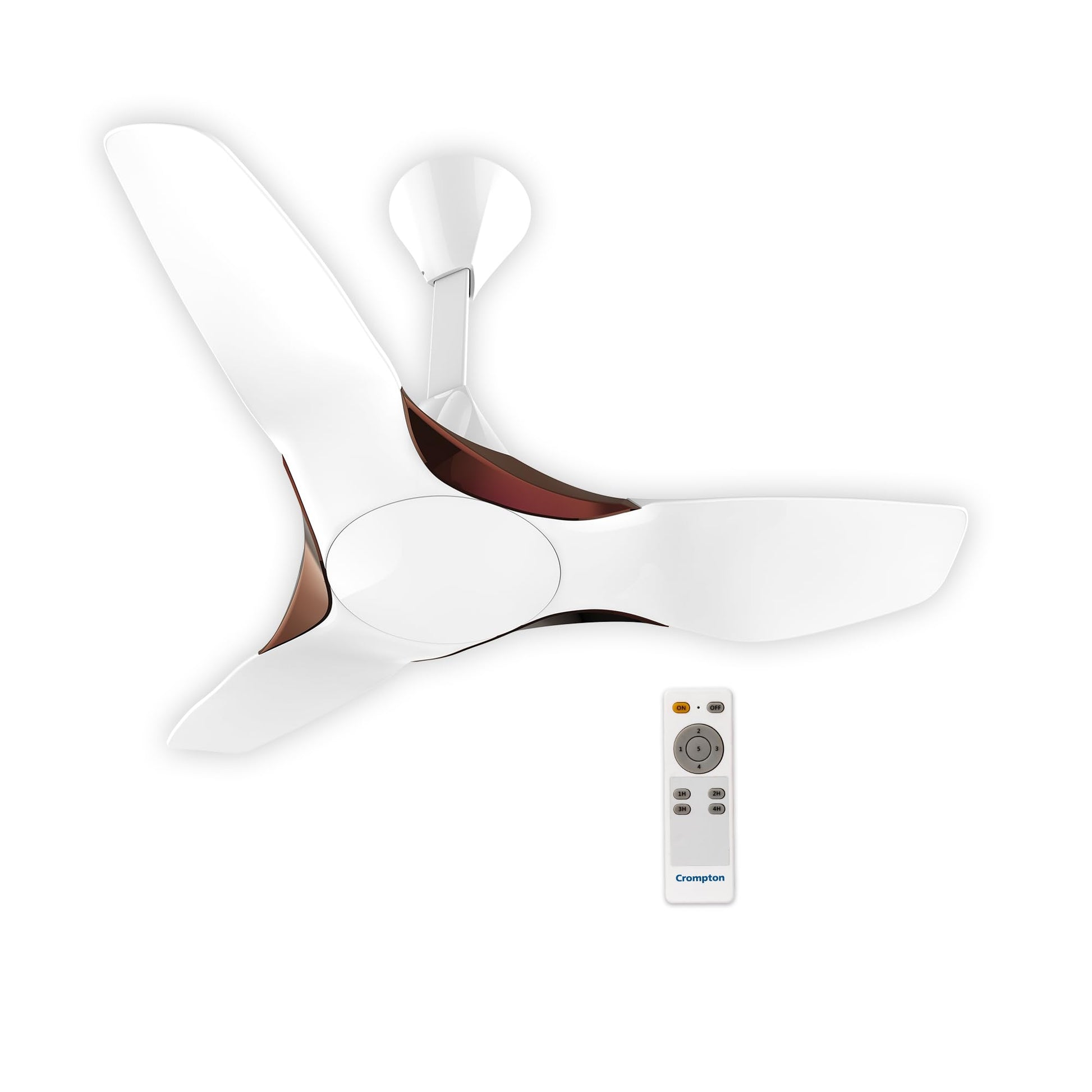 Crompton SilentPro Enso 1225 mm ActivBLDC Remote-controlled Ceiling Fan | 2X Silent | iF Design Award 2021 | 5 Years Warranty (All White)