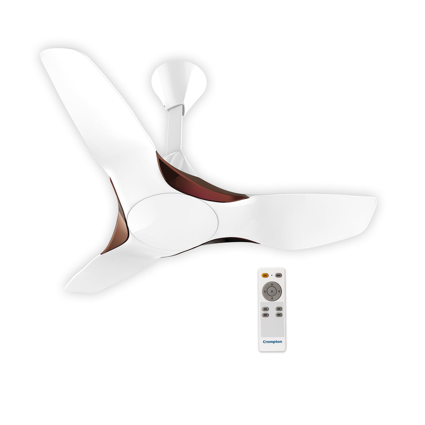 Crompton SilentPro Enso 1225 mm ActivBLDC Remote-controlled Ceiling Fan with Anti-Dust Technology | 2X Silent |iF Design Award 2021 | 5 Years Warranty (White)
