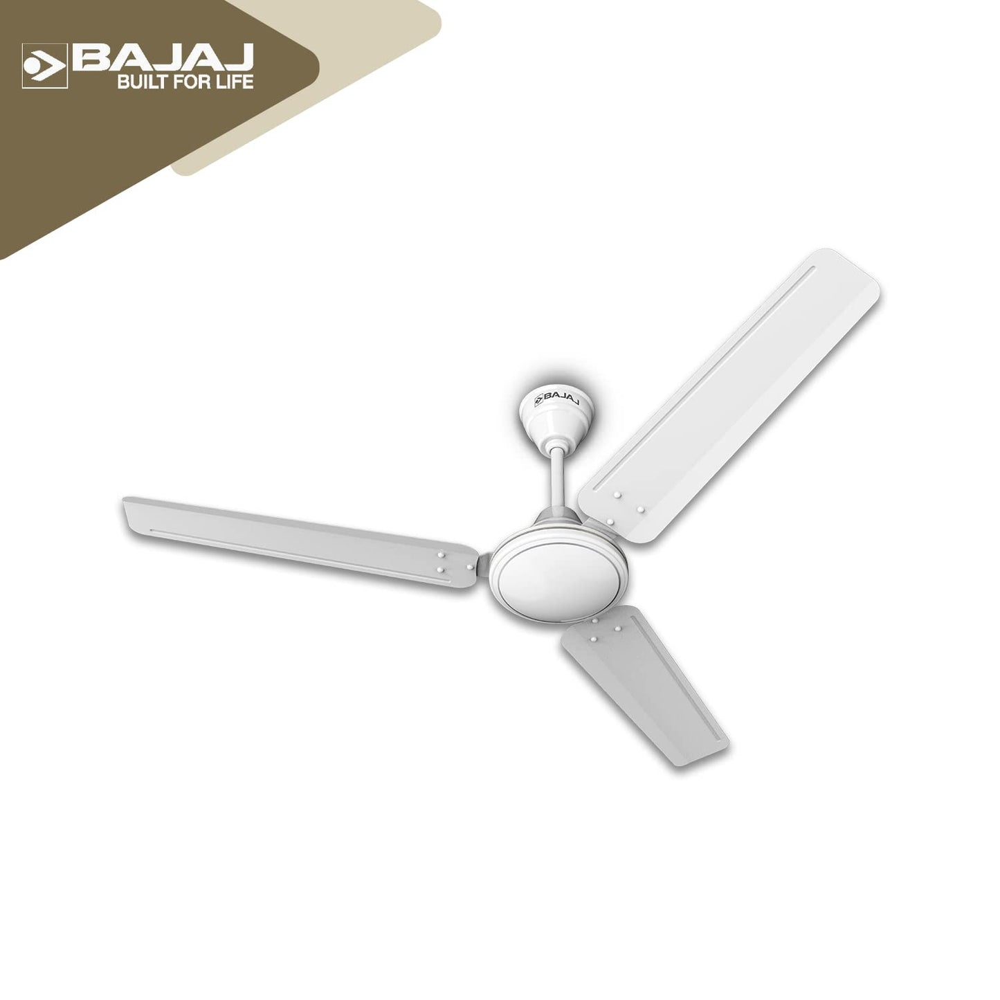 Bajaj Frore 1200 MM (48") Stars Rated Ceiling Fans for Home | BEE 1 star Rated Energy Efficient Ceiling Fan | Rust Free Coating for Long Life | High Air Delivery | 2-Yr Warranty 【White】