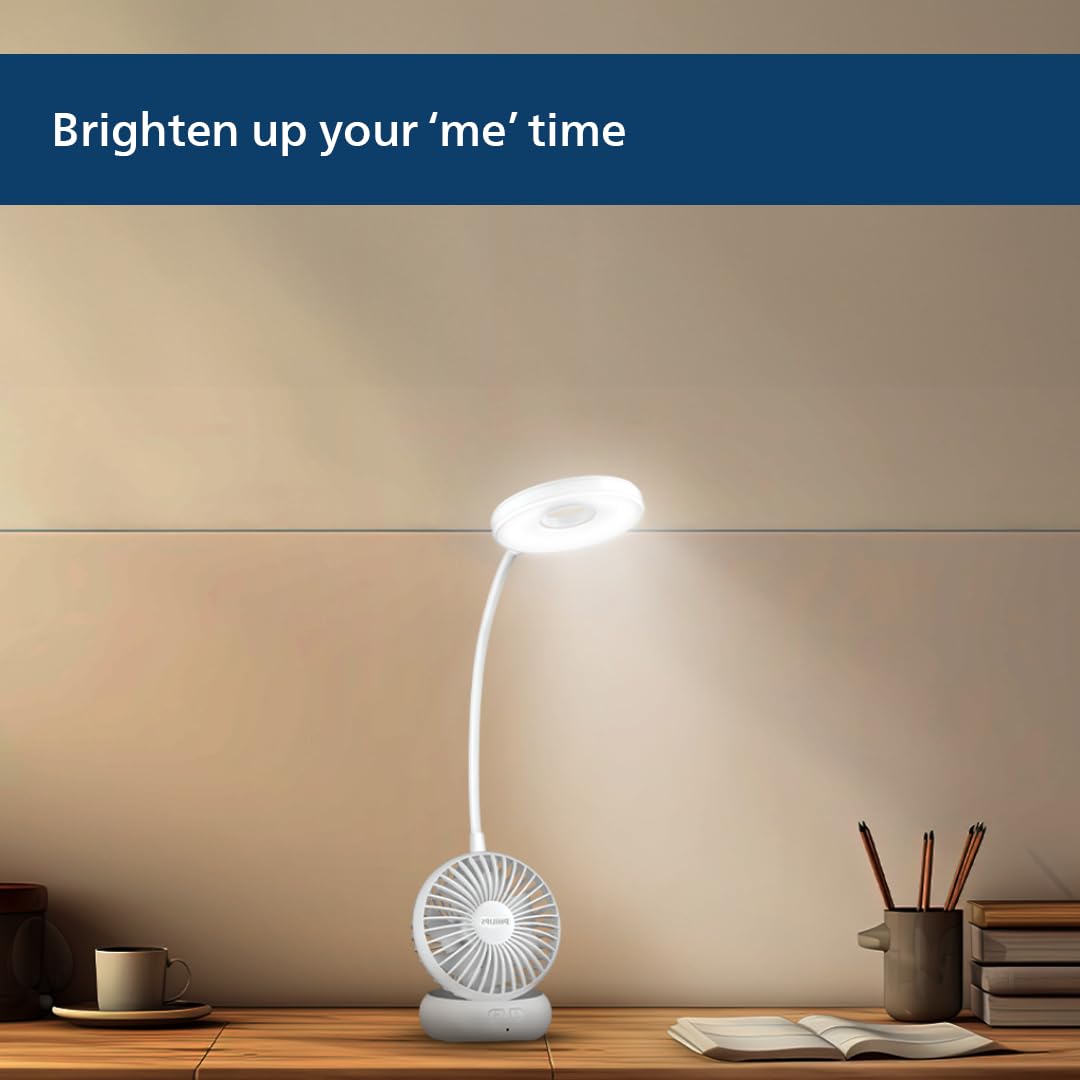 Philips Anemo Rechargeable LED Table Lamp with Fan