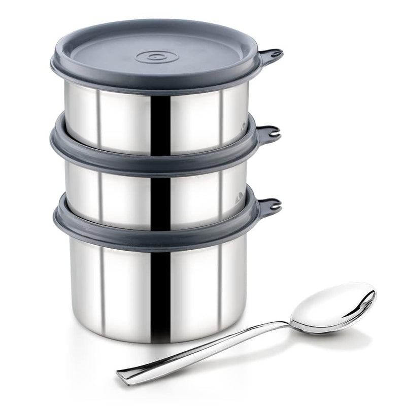 Pigeon Vibe Stainless Steel Lunch Box | SS Tiffin Box with Leak-Proof Airtight Lid