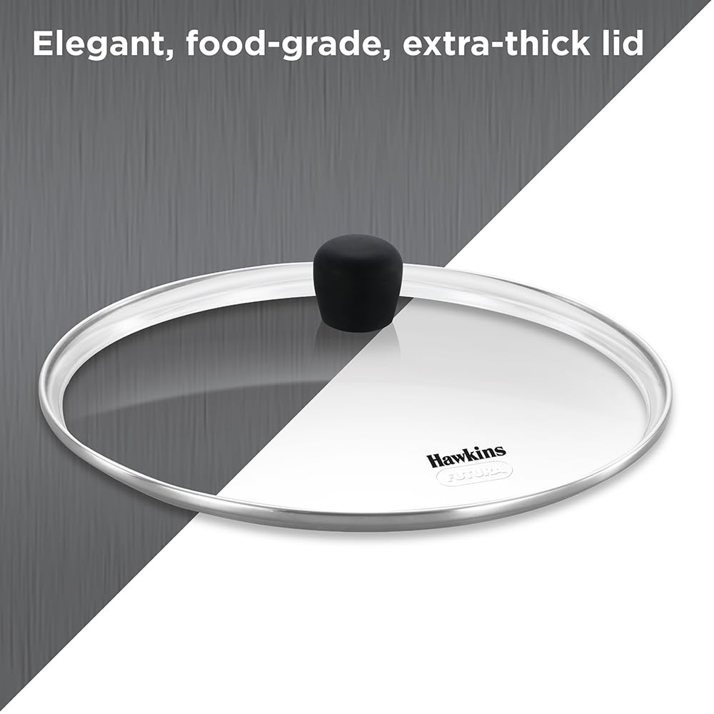 Hawkins Futura Ironman Slim Cast Iron 2.5 Litre Kadhai with Glass Lid | Lightweight, Durable & Even-Heating Deep-Fry Pan | Kadai Ideal for curries, Frying, Gravies, Snacks | Black (IMK25G)