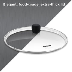 Hawkins Futura Ironman Slim Cast Iron 2.5 Litre Kadhai with Glass Lid | Lightweight, Durable & Even-Heating Deep-Fry Pan | Kadai Ideal for curries, Frying, Gravies, Snacks | Black (IMK25G)