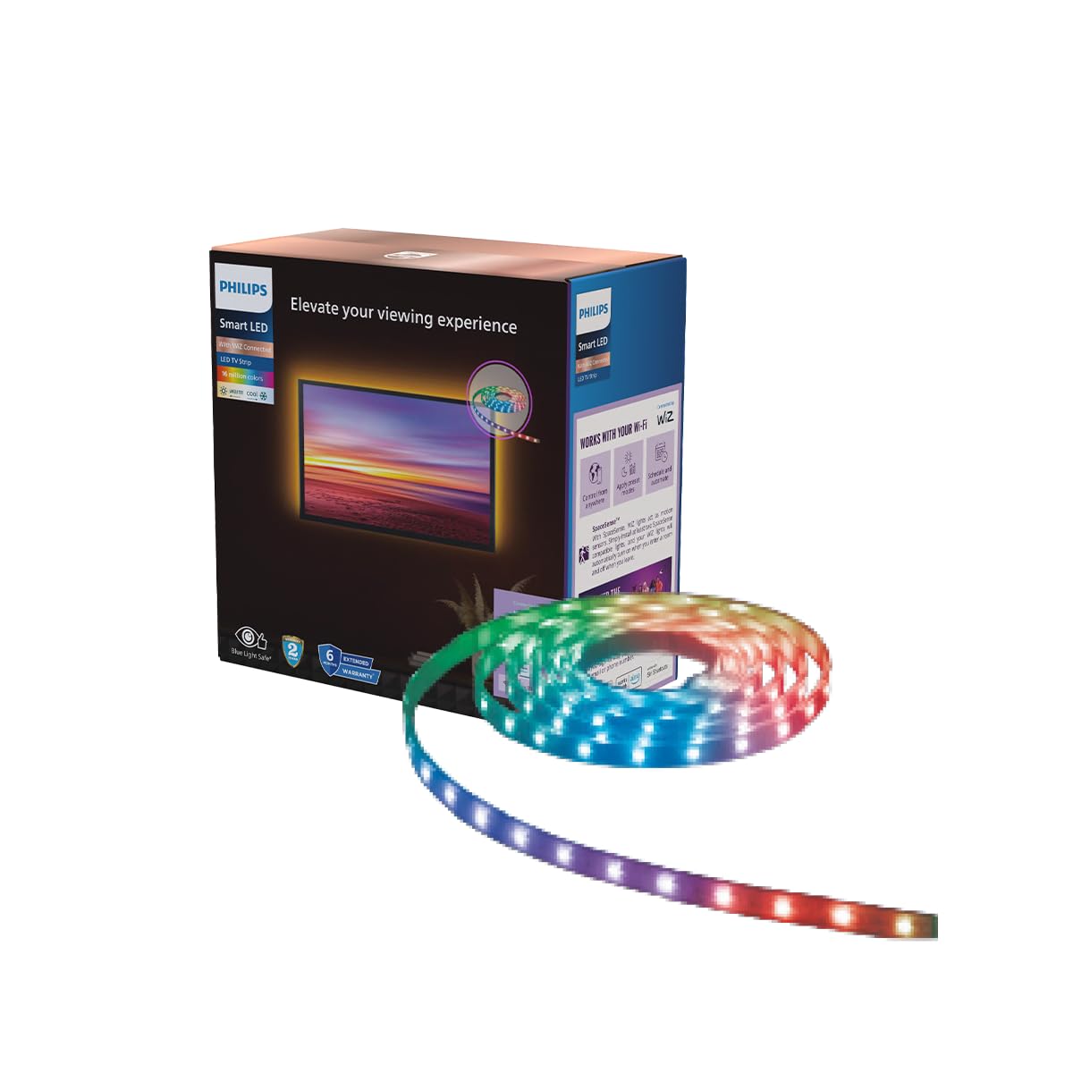 Philips Wi-Fi Smart LED TV Strip Light with Voice Control & Dimmable Feature (multicolor, 929004238401_1)