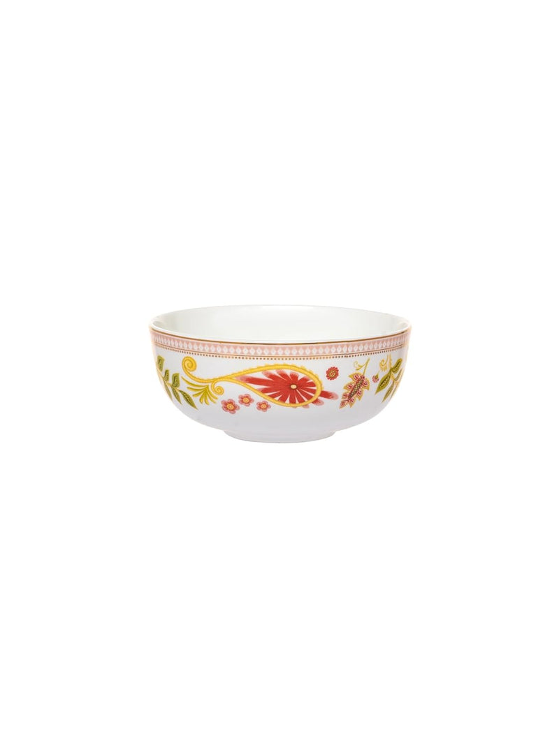 Clay Craft Fine Ceramic Dinner Set of 34 Pcs - Urmi Fiesta (Peach), for Family of 6, Dinner Set Ceramic, Crockery Set, Dining Set for Dinner, Crockery Set for Gift, Kitchen Set for Home