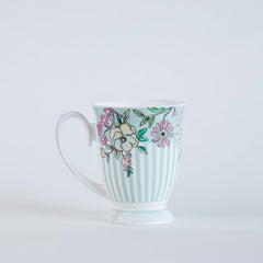 Magique by The Wishing Chair x ClayCraft : Trellis Happy Days Ceramic Coffee Mug – 300 ml | Handcrafted Floral Cup | Elegant Lightweight Coffee Mug | Microwave & Dishwasher Safe | Tea Mug
