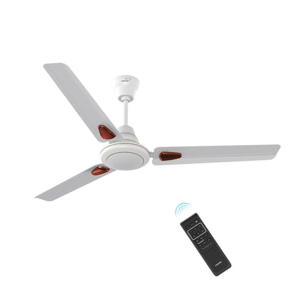 V-Guard Windle Deco BLDC Ceiling Fan for Home | BEE 5 Star Rating | Remote Control | 380 RPM | 1.2 meters | 2-Year Coverage | White