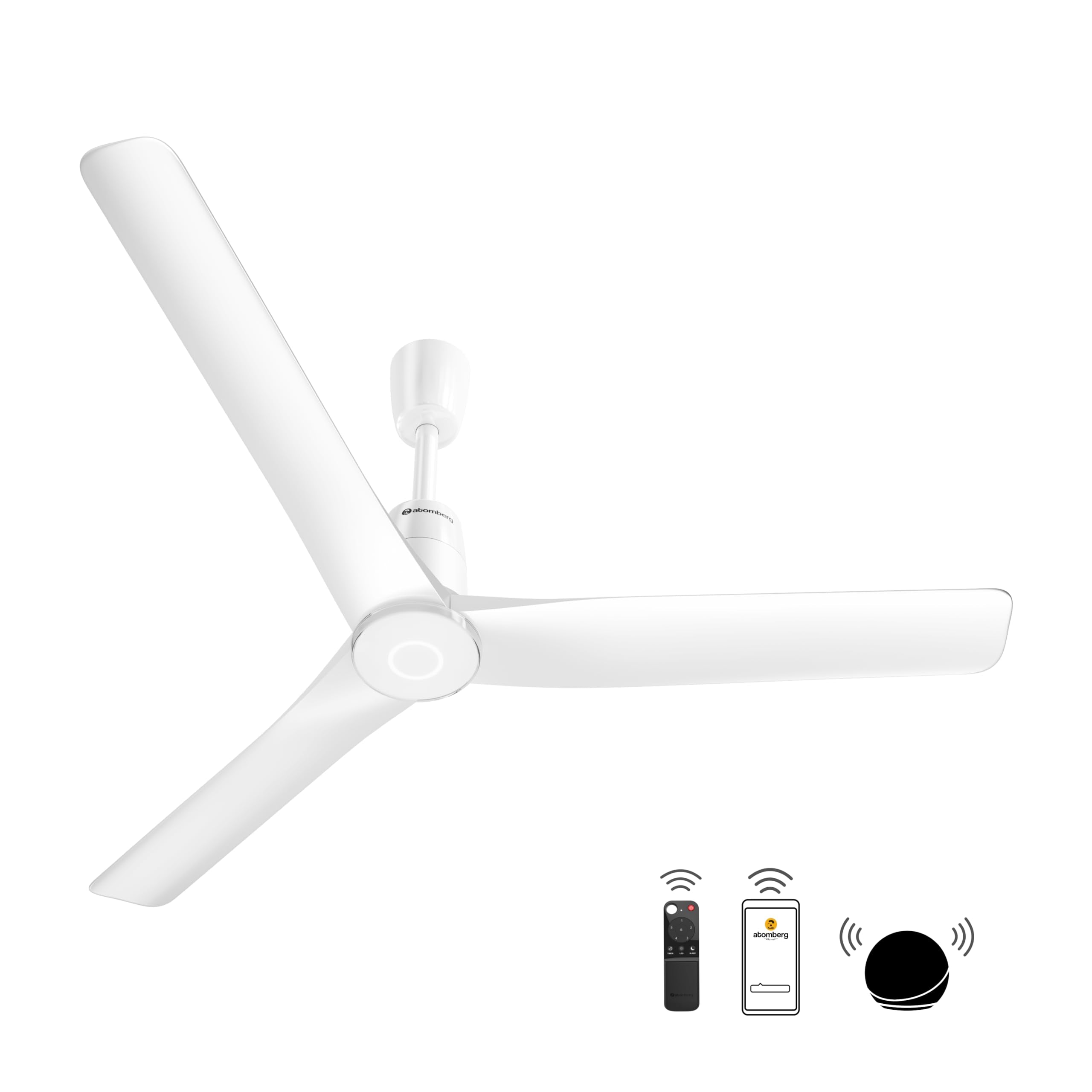 atomberg Aris Contour Smart 900mm Voice Controlled BLDC Ceiling Fan with Remote |BEE 5 Star| Best-in-class Air Flow | Silent Operation| Designer Fan | Free Installation| 5 Year Warranty | Regent Grey