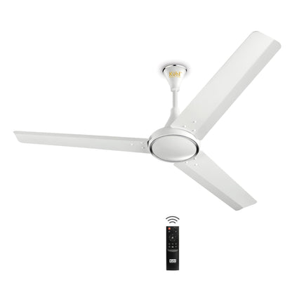 KUHL Prima A1 1200mm Decorative Power Saving BLDC Ceiling Fan with Remote | 29W | Saves upto 65% Electricity | 5 Star | High Air Flow | Stylish Design | White