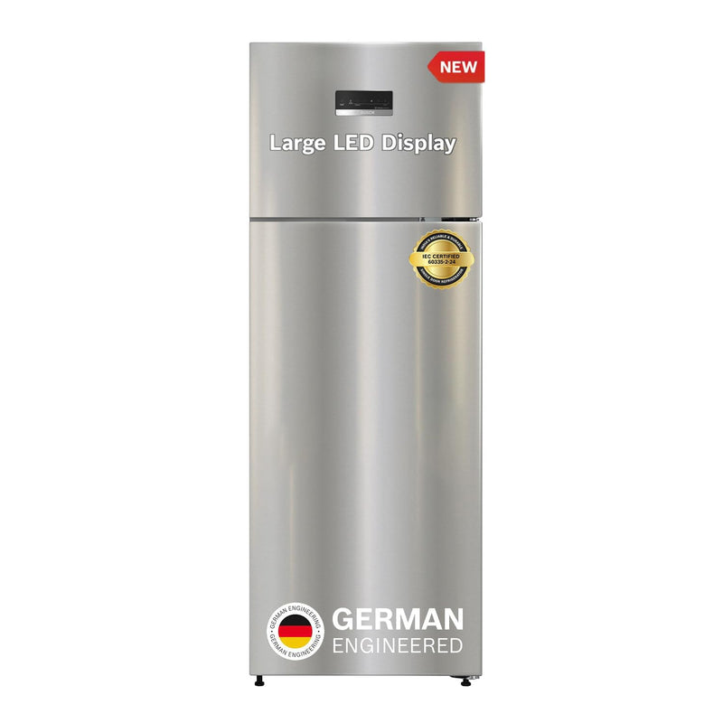 Bosch 368L, 1 Star, Frost Free Double Door Refrigerator with 2.5 L Water Dispenser | 6-in-1 Convertible Storage Modes | Fresh up to 10 Days | Touch Panel | 2 Cooling System (CTC39S21AI, Steel, 2026)