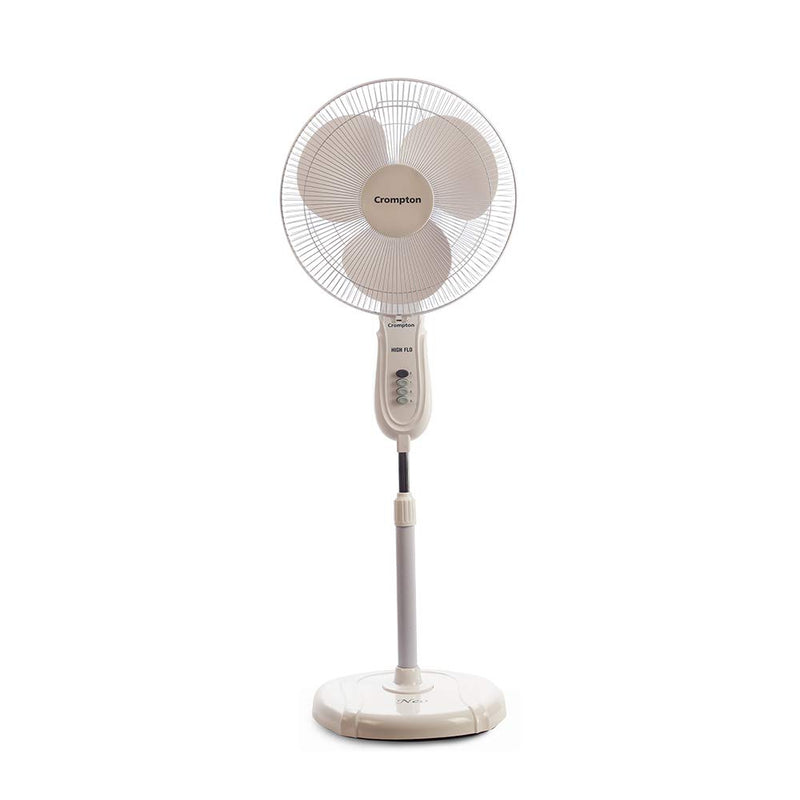Crompton High Flo Neo High Speed 400 mm (16 inch) 50W Oscillating Pedestal Fan (KD White)-1