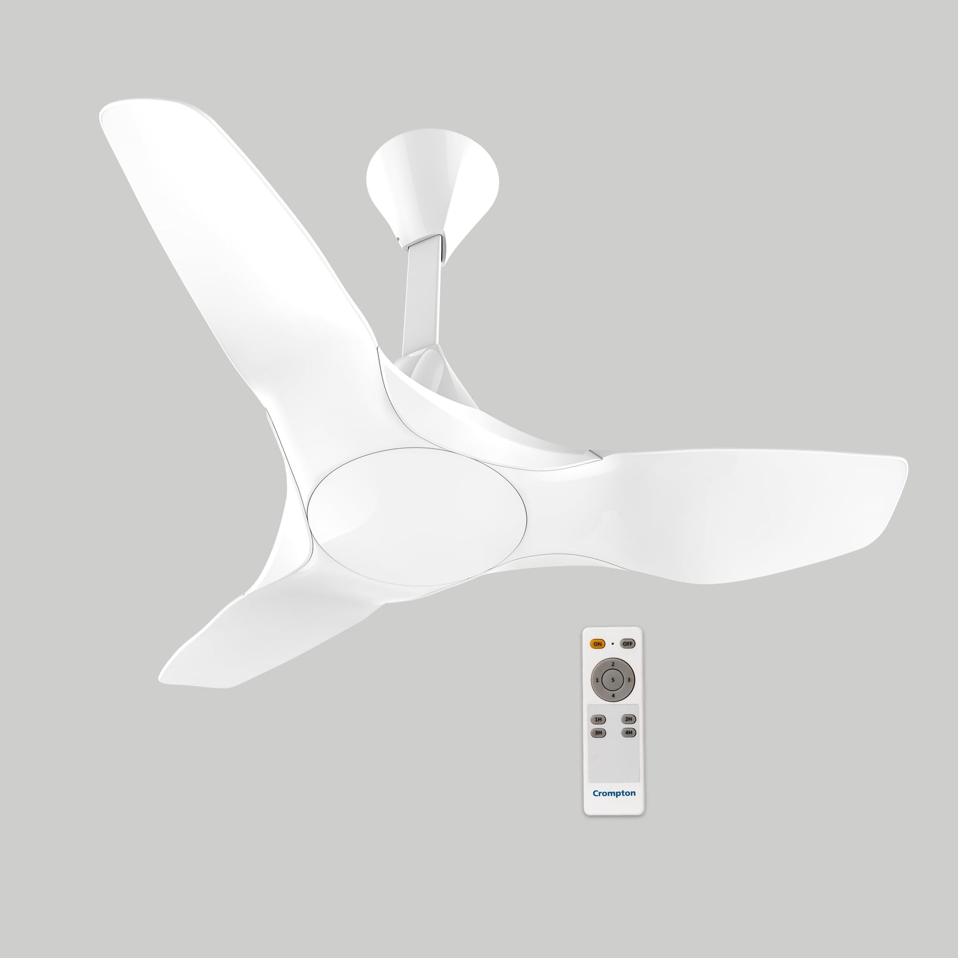 Crompton SilentPro Enso 1225 mm ActivBLDC Remote-controlled Ceiling Fan with Anti-Dust Technology | 2X Silent |iF Design Award 2021 | 5 Years Warranty (White)