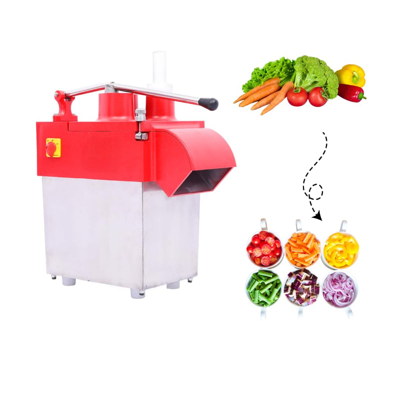 KRN Potato French Fries Vegetable Cutting Machine (Red) for Hotels & Restaurants with Stainless Steel Blade Output 150kgs/hr Commercial Use Only