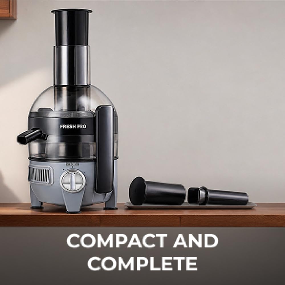 Usha Fresh Pro 500W Juicer with XL Full-Mouth Feeding Tube | 1L Juice Collector | Inverted Sieve for Easy Cleaning | 100% Copper Motor | 2-Speed Control | 5-Year Motor Warranty