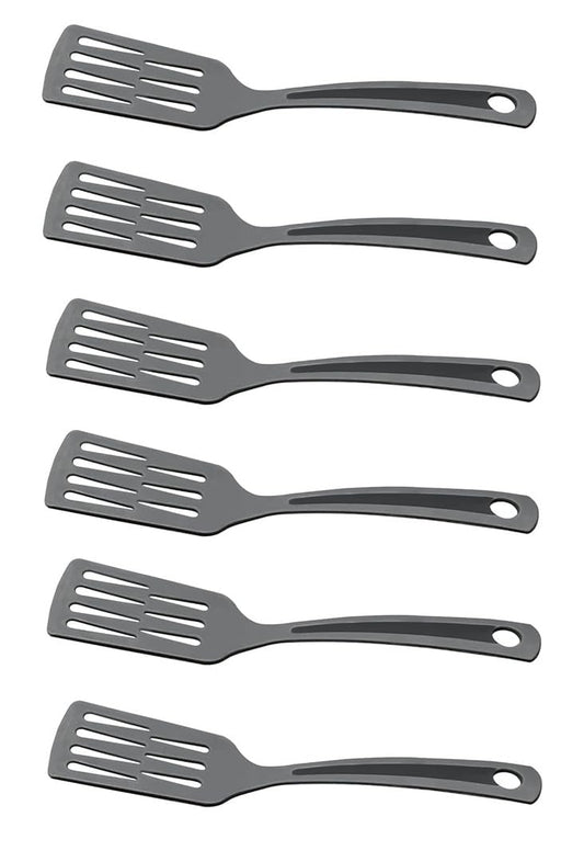 Dynore Premium Black Nylon Spatula Set of 6 – Heat Resistant Non-Stick Turner for Flipping, Mixing & Cooking Small